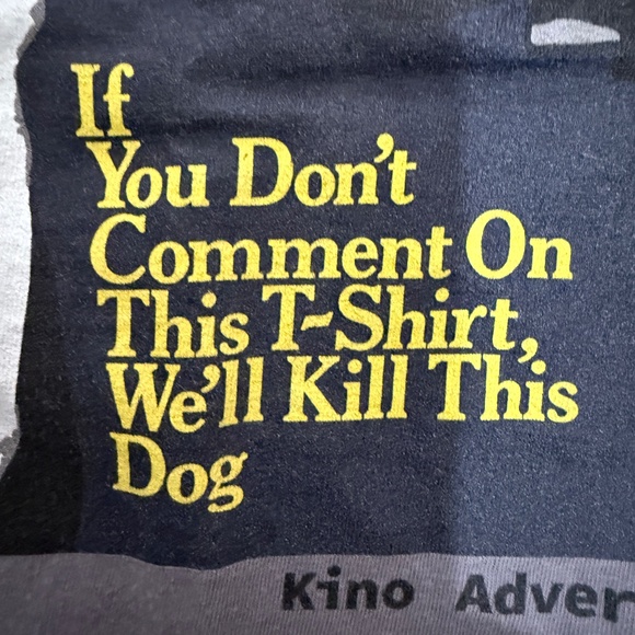 American Apparel Kino Adverts “Six Based” Graphic Tee Gray Regular - Picture 5 of 9
